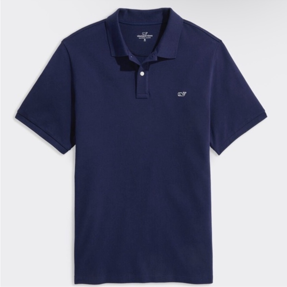 Vineyard Vines Men’s Navy Heritage Pique Polo Short Sleeve